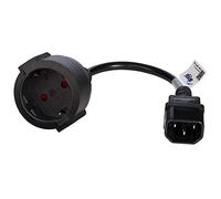 Câble de raccordement Akyga alimentation [1x Secteur mâle C14 - 1x Prise de courant + contact de protection] 0.15 m noir