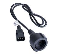 Câble de raccordement Akyga alimentation [1x Secteur mâle C14 - 1x Prise de courant + contact de protection] 1.00 m noir