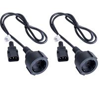 AKYGA AK-PC-13A Câble d'alimentation Schuko 3 Broches IEC C14 / EU CEE 7/4 15 1,0 m Noir (Lot de 2)