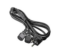 Akyga AK-PC-04A câble électrique Noir 1,8 m CEE7/7 Coupleur 2 x C13