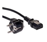 Câble adaptateur Akyga alimentation [1x Prise mâle + contact de protection - 1x Secteur femelle C13] 1.50 m noir