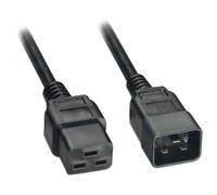 Akyga AK-UP-03 Câble d'alimentation 1.8m C20/C19 250V/16A, Conducteur cuivre 3x1mm², PVC noir, Conforme RoHS, REACH, CE, Température 5-70°C