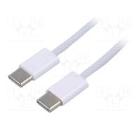 Akyga Câble USB USB 2.0 USB-C® mâle 1.00 m blanc AK-USB-51