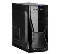 Akyga AK13BK Boîtier PC Micro Tower Noir, Acier/ABS, Micro-ATX/Mini-ITX/ATX, 3x 3.5", 3x 2.5", 1x 5.25" interne/externe, USB 3.2 Gen 1, Ventilation 120mm avant/arrière/lateral (optionnel)