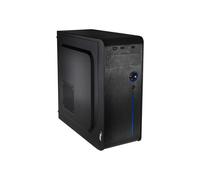 Akyga Tour midi ATX AK939BL – Noir avec inserts bleus, 2 x USB 2.0, 7 baies internes