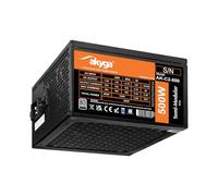 Akyga ATX Bloc d'alimentation 500 W AK-C2-500 Semi-modulaire P4+4 2X PCI-E 6+2 Broches 4X SATA 2X Molex Fan 12 cm 80 Plus
