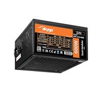 Akyga ATX Bloc d'alimentation 600 W AK-C2-600 Semi-modulaire P4+4 2X PCI-E 6+2 Broches 5X SATA 3X Molex Fan 12 cm 80 Plus