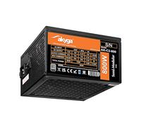 Akyga ATX Bloc d'alimentation 800 W AK-C2-800 Semi-modulaire P4+4 2X PCI-E 6+2 Broches 6X SATA 3X Molex Fan 12 cm 80 Plus
