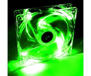 Akyga AW-12A-BG Ventilateur de boîtier à 4 LED 120 mm pour PC Molex 12 V Vert