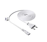 Akyga Câble adaptateur d'alimentation fiche Euro mâle vers prise C7 1,50 m blanc