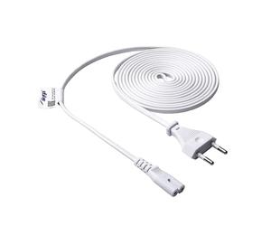 Akyga Câble d'alimentation pour ordinateur portable AK-RD-07A Eight CCA CEE 7/16 / IEC C7 - 3 m - Blanc