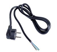 AKYGA Câble de Connexion électrique [1 extrémité de câble Ouverte, 1 connecteur coudé de Contact de Protection] 1,5 m Noir