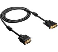 Akyga, Câble DVI-I 24+5 mâle/mâle 1.8m plaqué or Full HD, Noir