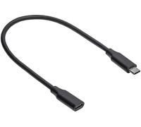 Akyga Câble USB USB 3.2 Gen2 USB-C® mâle, USB-C® femelle 0.30 m noir avec rallonge AK-USB-32