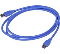 Akyga Câble USB USB-A mâle, USB-A mâle 1.80 m bleu AK-USB-14