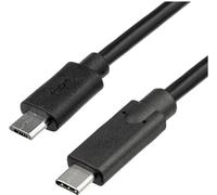 Akyga Câble USB USB-Micro-B mâle, USB-C® mâle 1.00 m noir AK-USB-16