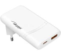 Akyga Chargeur USB 65 W USB-C®, USB-A Power Delivery 3.0 blanc intérieure GaN
