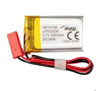 Akyga LP502030 Pack de piles rechargeables x batterie spéciale LiPo 3.7 V 250 mAh