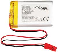 Akyga LP503448 Pack de piles rechargeables x batterie spéciale LiPo 3.7 V 800 mAh