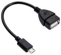 - Adaptateur USB - USB (F) pour Micro-USB de type B (M) - USB OTG - 15 cm - noir