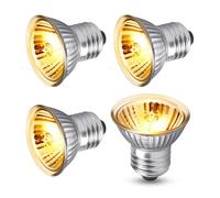 Akynite Ampoule Chauffante UVA UVB pour Tortue, E27 75W Dimmable, Lampe Chauffante pour Terrarium, AC 220V, Spot Lampe UV pour Tortue Hermann Lézard Serpent, lot de 4 (Blanc Chaud 2700K)