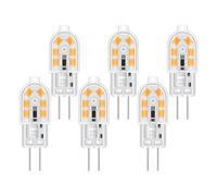 Akynite Ampoule G4 LED 12V 2W Blanc Chaud 3000K, 200lm, Équivalent Lampe Halogène G4 10W 20W, non-dimmable, Bi-pin 12V LED AC DC pour Lustre, Lampe de Table, lot de 6