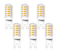 Akynite Ampoule G9 LED 4W Blanc Chaud 2700K, 400LM, Équivalent Halogène G9 40W 33W, 360 Degrés, AC 230V, LED Lampe Chaud pour Applique de Miroir, Lampe de Table, Non-dimmable, lot de 6