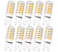 Akynite Ampoule G9 LED 4W Blanc Chaud 2700K 400LM, Équivalent Halogène G9 40W 33W, AC 230V, Culot G 9 LED Lampe Chaud pour Applique de Miroir, Lampe de Table, non-dimmable, lot de 10