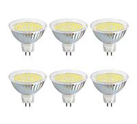 Akynite Ampoule GU5.3 LED 12V 5W Blanc Froid 6000K, Ø50mm, 120 Degrés, Équivalent GU5.3 35W 50W, 500LM, AC/DC 12V, Spot LED MR16 GU5.3 pour Cuisine/Salle de Bain/Armoire, Non-dimmable, lot de 6