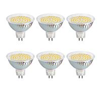 Akynite Ampoule GU5.3 LED 12V 5W Blanc Neutre 4000K, Ø50mm, Équivalent GU5.3 35W 50W, 500LM, AC/DC 12V MR16 GU5.3 Spot LED Encastrable pour Jardin Extérieur/Entrée, Non-dimmable, lot de 6