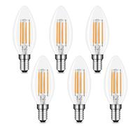 Akynite Ampoule LED E14 C35 4W Blanc Froid 6000K, 400LM, AC 230V, Équivalent E14 40W Incandescent, Ampoule Bougie LED Petit Culot E14 pour Eclairage Décoratif, non-dimmable, lot de 6