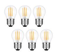 Akynite Ampoule LED Globe E27 Blanc Chaud 2700K 400 Lumen, AC 220V, G45 LED 4W Équivalent E27 40W incandescence, Ampoule E27 Globe LED pour Eclairage Décoratif, non-dimmable, lot de 6