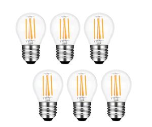 Akynite Ampoule LED Globe E27 Blanc Chaud 2700K 400 Lumen, AC 220V, G45 LED 4W Équivalent E27 40W incandescence, Ampoule E27 Globe LED pour Eclairage Décoratif, non-dimmable, lot de 6