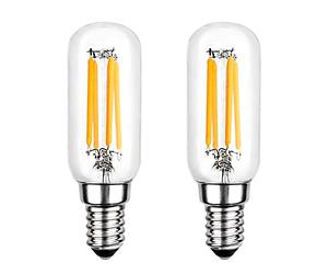 Akynite Ampoule LED pour Hotte de Cuisine T25 E14 4W Blanc Chaud 2700K, 400LM, Équivalent Lampe de Hotte 40W E14, Ampoule Filament Tubulaire LED pour Hotte Aspirante, non-dimmable, lot de 2