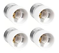 Akynite Douille Adaptateur E27 vers E14, Adaptateurs de Conversion pour Passer de E27 à E14, AC 220-240V, Douille Plastique pour Recycler l’Ampoule Petite Culot E14, lot de 4