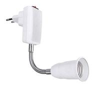 Akynite Douille E27 avec Interrupteur pour Lampe Murale Cuisine, AC 220V, Support Lampe Douille E27 à Poser, Spot Lampe Murale sans Fil pour Lampe de Lecture, Lampe de Garage (sans ampoule), Blanc