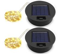 Akynite Lampe Solaire de Rechange 8.44cm avec Guirlande LED, Blanc Chaud, IP44 Étanche LED Guirlande Lumineuse Solaire pour Arrosoir, Accessoire de Jardin Extérieur, Décoration Arrosoir, lot de 2