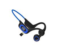 AKZ-G3 haut-parleur à conduction Sophia V5.3 sans fil Bluetooth,téléphone de sauna,crochet d'oreille,conduction d'air,écouteurs de sport,conception d'affichage numérique - Type Blue