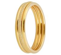 Akzent Bague de fiançailles en acier inoxydable givré pour femme - Taille 58 - Cadeau de fiançailles - Avec boîte cadeau