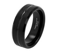 Akzent Bague Homme Acier Inoxydable Mat Taille 62 Fiançailles Mariage Cadeau pour Homme Avec Boîte Cadeau