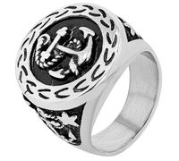 Akzent Bague Homme Acier Inoxydable Taille 66 Poli Fiançailles Mariage Cadeau pour Homme Avec Boîte Cadeau