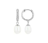 AKZENT Boucles d'oreilles créoles en acier inoxydable imperméables avec pendentif pour femme, 100 % étanches et hypoallergéniques