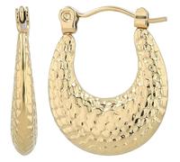 Akzent Boucles d'oreilles créoles en acier inoxydable pour femme - Dorées - 100 % étanches et hypoallergéniques