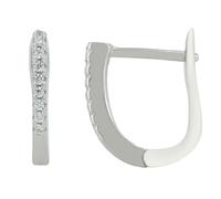 AKZENT Boucles d'oreilles créoles imperméables en argent 925 pour femme en argent rhodié 100 % étanches et douces pour la peau