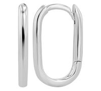 AKZENT Boucles d'oreilles créoles imperméables en argent 925 pour femme en argent rhodié 100 % étanches et douces pour la peau