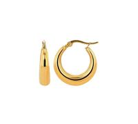 Akzent Boucles d'oreilles créoles pour femme - Acier inoxydable doré - Forme ronde - 6 mm de diamètre - Sans nickel et doux pour la peau - Avec boîte cadeau