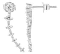 AKZENT Boucles d'oreilles étanches en argent 925 pour femme en argent rhodié 100 % étanches et douces pour la peau