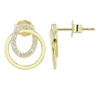 AKZENT Boucles d'oreilles imperméables en argent 925 pour femme en or, rhodiées, 100 % étanches et douces pour la peau