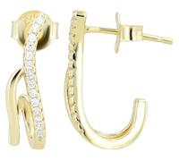 AKZENT Boucles d'oreilles imperméables en argent 925 pour femme en or, rhodiées, 100 % étanches et douces pour la peau