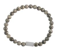 Akzent Bracelet boule en pierre naturelle pour femme en gris | Longueur 17 cm | Bande élastique | 100 % étanche et doux pour la peau | Bracelet pour femme, Eine Grösse, Pierre